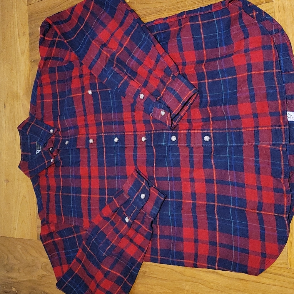 Lobo by Pendleton men's medium red & navy lightweight flannel shirt